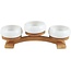 Bavary 3 Chubby Snack Bowls with Wooden Arch Stand