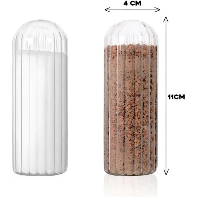 Bavary 2 Ribble  Zout en Peperstel Glas | 4x11cm