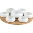 Bavary 7 Chubby Snack Bowls with Wooden Rotating Tray