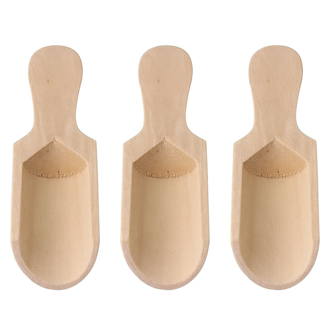 3-Delig Houten Kruiden Lepel Set | 7.5cm