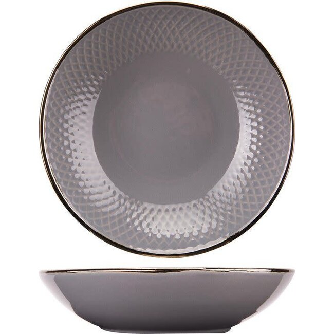 KP Ravenna Grey Deep Plate | Ø20.5xH5cm
