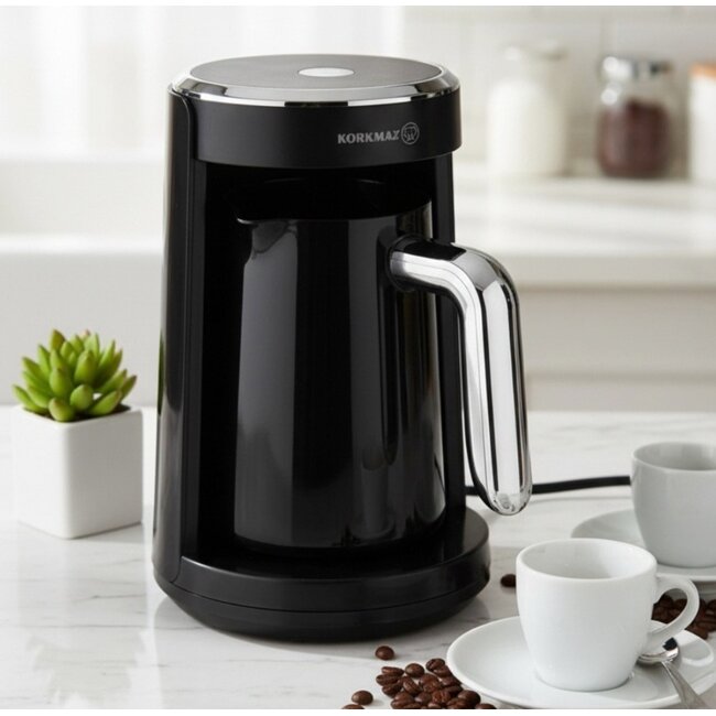 Korkmaz Koffie Machine Keyif Turk | Zwart