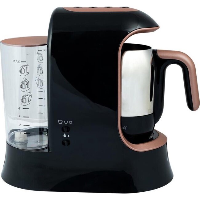 Korkmaz Kahvekolik Aqua Coffee Machine | Rosegold | 1.2L