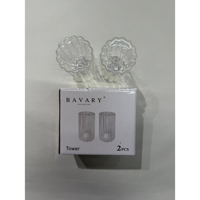 Bavary 2 Tower Glass Pepper & Salt Set