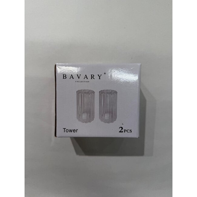 Bavary 2 Tower Glass Pepper & Salt Set