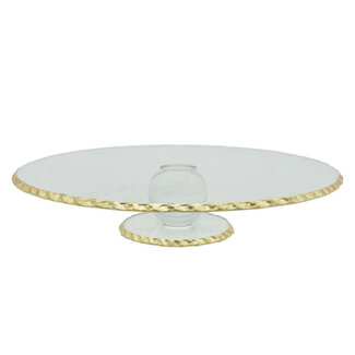 Schäfer Glass Cake Stand with Gold Rim | Ø 26 cm