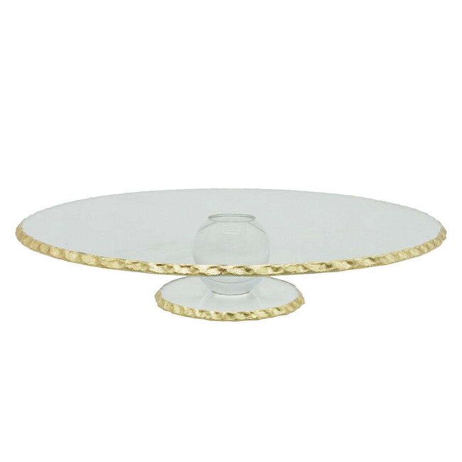 Schäfer Glass Cake Stand with Gold Rim | Ø 26 cm