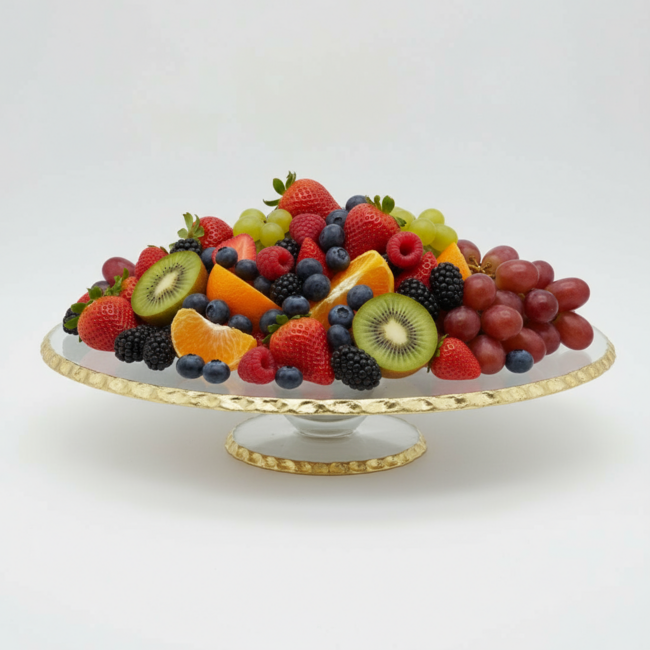 Schäfer Glass Cake Stand with Gold Rim | Ø 26 cm
