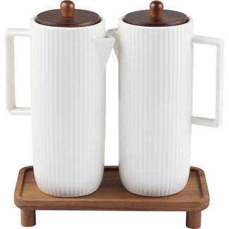 Bavary 2 Linens Oil Bottle Set | Acacia | 2x450ml
