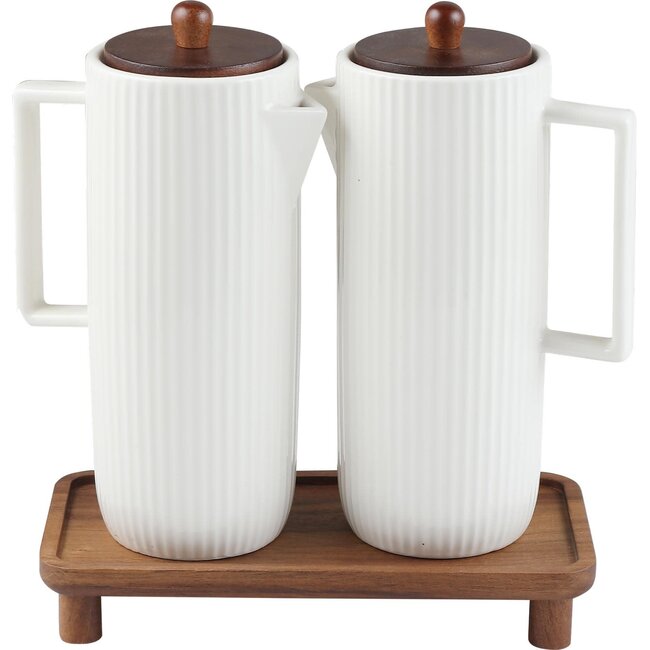 Bavary 2 Linens Oil Bottle Set | Acacia | 2x450ml