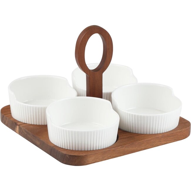 Bavary 4 Linens Wit Snack Kom | Acacia