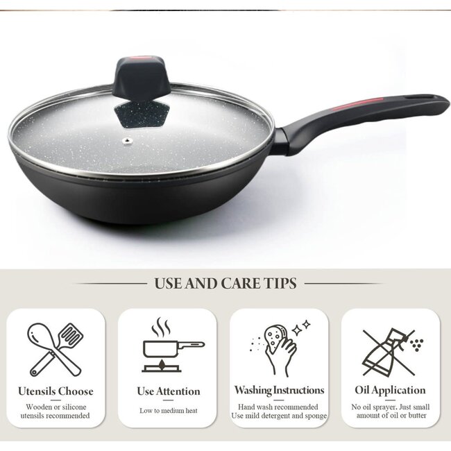 Royalty Line® Wokpan + Deksel Inductie | 32cm