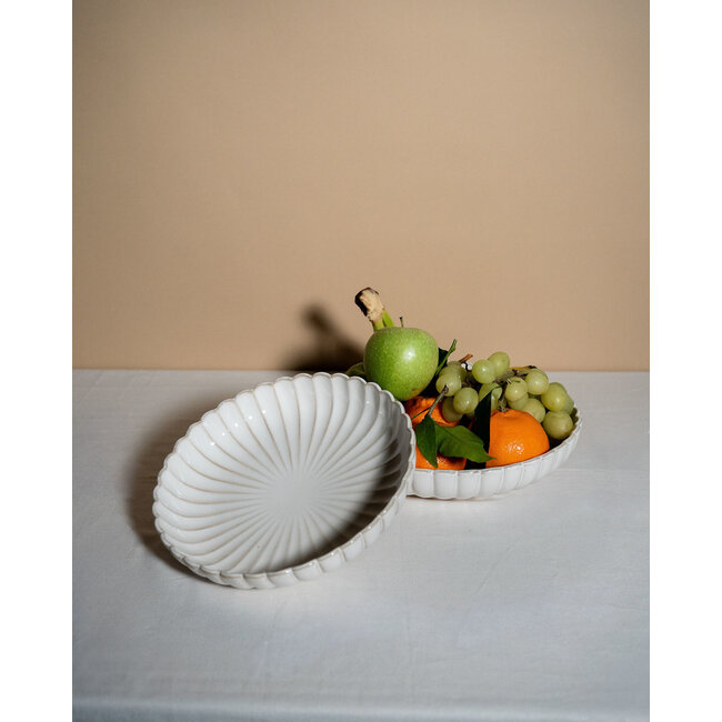 Almina 2 Bloomy Fruitschaal Set | 28,5cm + 24,5cm