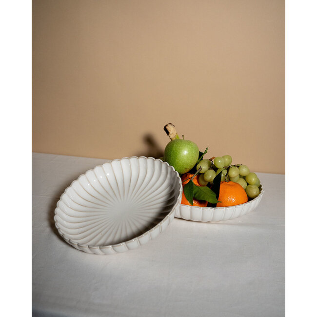 Almina 2 Bloomy Fruitschaal Set | 28,5cm + 24,5cm