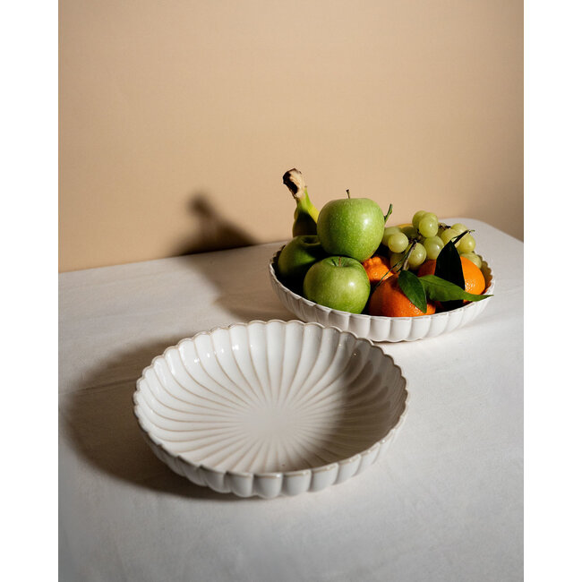 Almina Bloomy Fruit Bowl Set | Set of 2 | 28.5 cm + 24.5 cm
