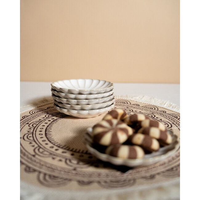 Almina Bloomy Mini Cookie Plates | Set of 6 | 11 x 3 cm