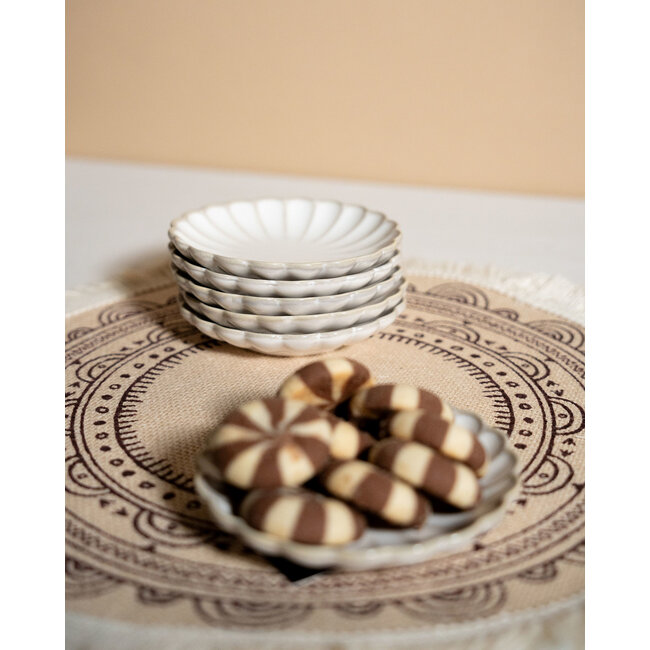 Almina Bloomy Mini Cookie Plates | Set of 6 | 11 x 3 cm