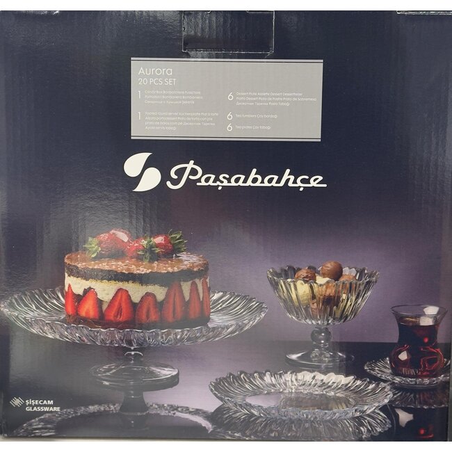 Pasabahce 20-delige Aurora Cake Set