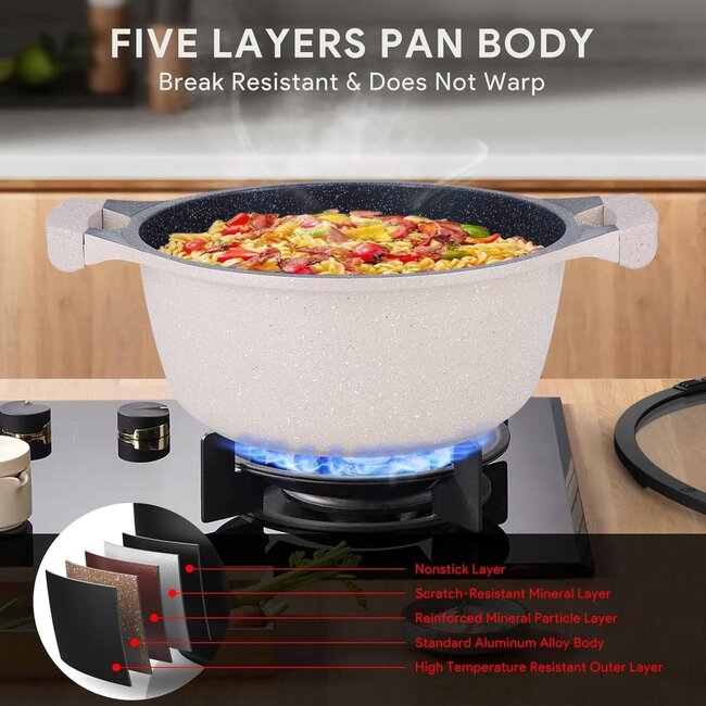 Royalty Line® 14-Piece Cookware Set | Beige