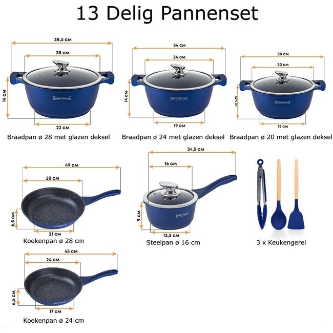 Royalty Line® 14-Piece Cookware Set | Beige