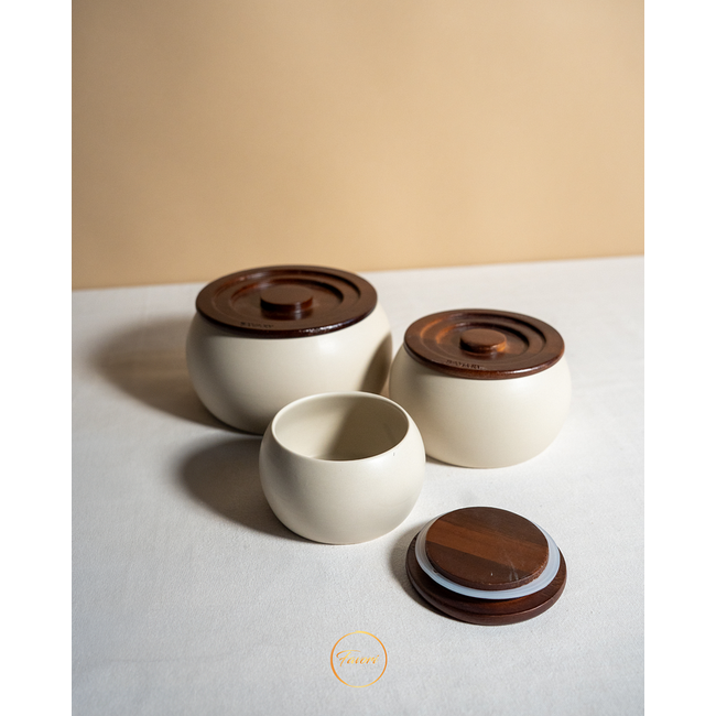 Bavary 3 Terra Acacia Storage Jars