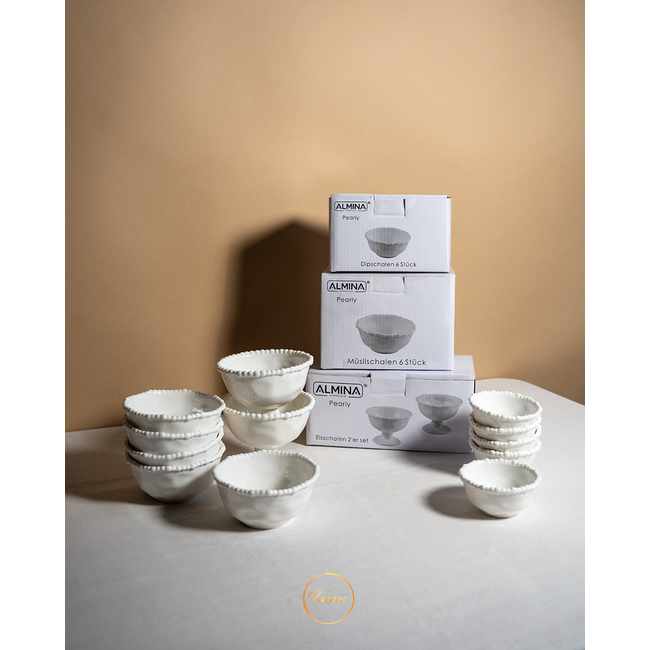 Almina 6 Pearly Muesli Bowls | 10 x 5 cm