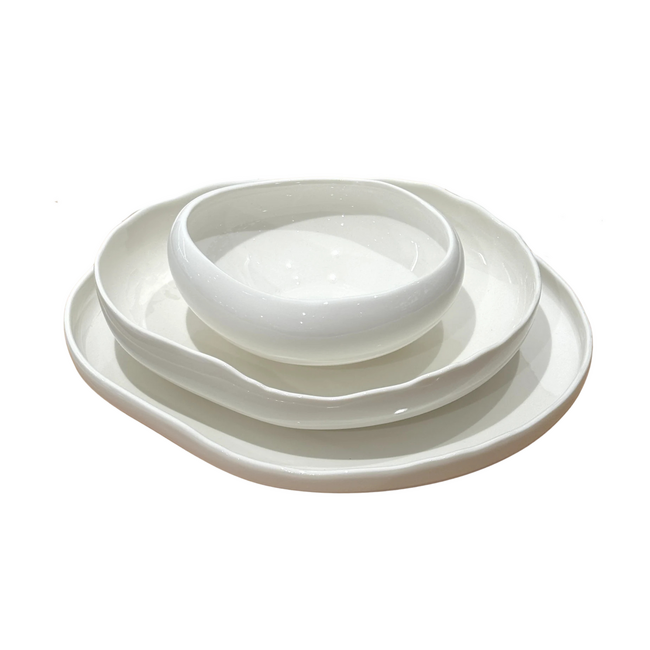Bavary 24 Capital Dinner Set | White