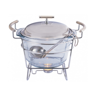 Hakal 1 Glazen Soeppot Zilver | 4L