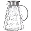 ALMINA Kira Glazen Karaf met RVS Deksel & Bubble-Design | 1800 ml