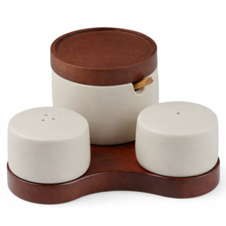 Bavary 3 Terra Salt, Pepper & Sugar Pot Set