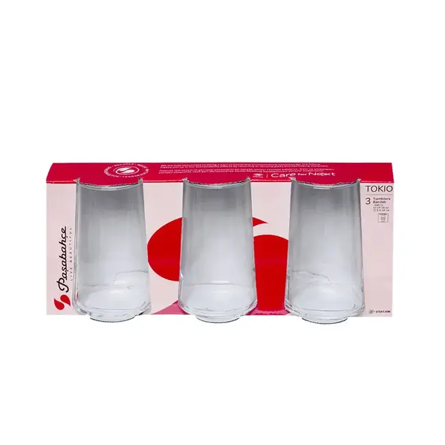 Pasabahce 3 Tokio Lang Drinkglazen | 390ml