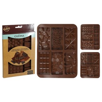 CHOCOLADE VORM SILICONE 2ASS
