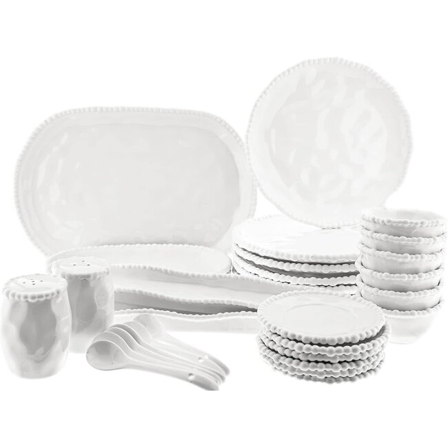 Almina 31-Piece Pearly Breakfast Set | 6-Person | White