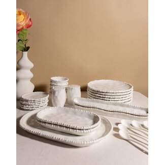 Almina 31-delig Pearly Ontbijtset | 6-personen | Wit