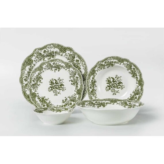 MamboCat Viola 12-delig tafelservies, porseleinen servies met