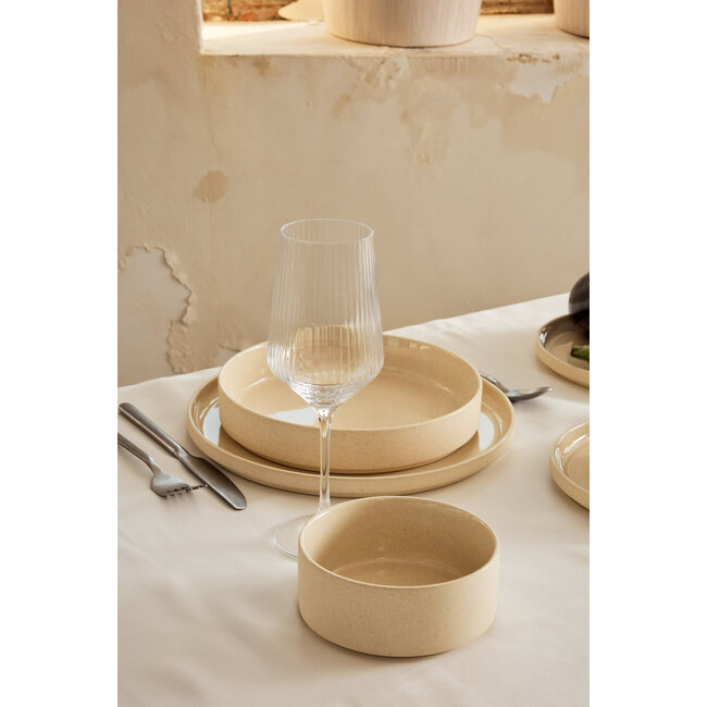 Bavary 25-delige Steengoed Serviesset | Beige