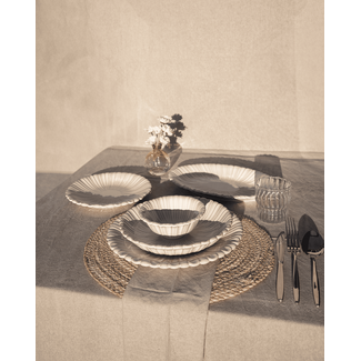 SNY 25-Piece Bloomy Dinner Set | Beige