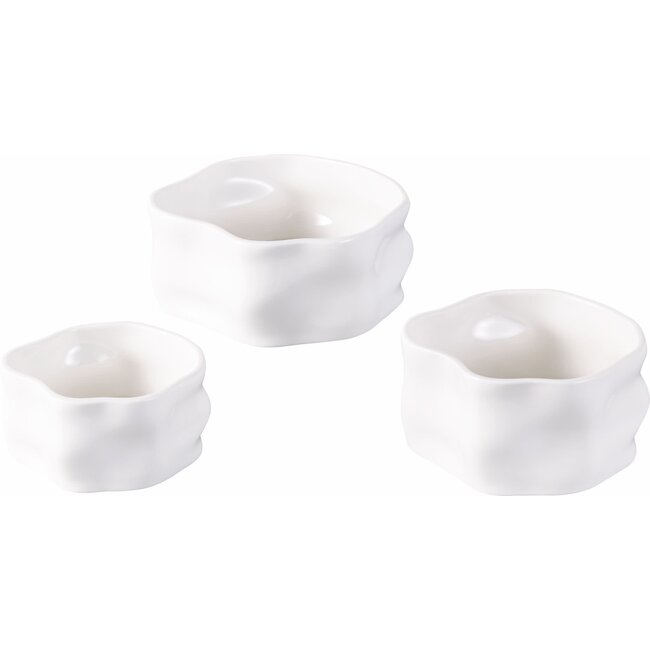 BAVARY 6-Piece Nordic Snack Bowl Set | White | 8x4cm