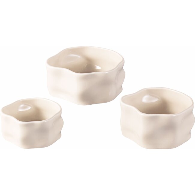 BAVARY 6-delig Nordic Snackkom Set | Beige | 8x4cm