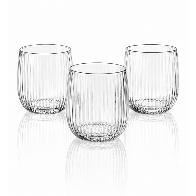 BAVARY 6-Piece Lines Drinking Glasses | 320 ml