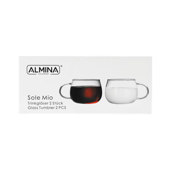 ALMINA 2-Piece Sole Mio Coffee & Tea Glasses | 400 ml