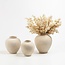 BAVARY 1 Lines Terracotta Japandi Vaas | 25cm
