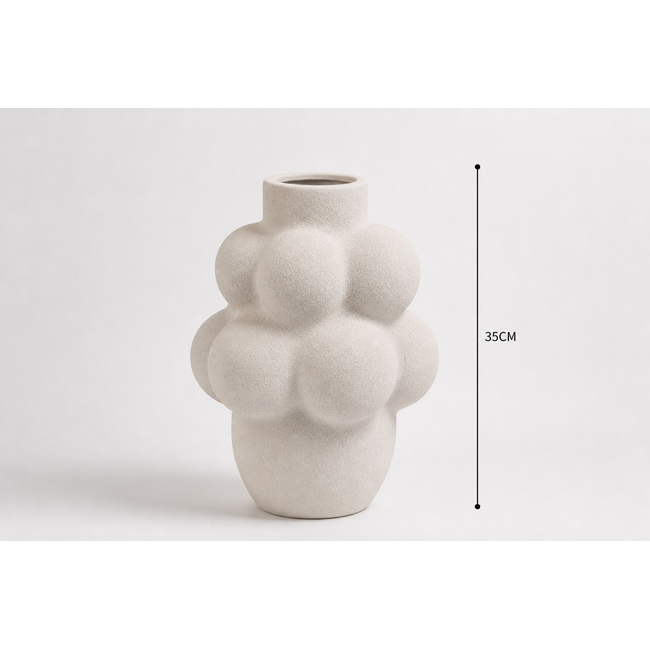 BAVARY 1 Terracotta Grape Japandi Vaas | 35cm