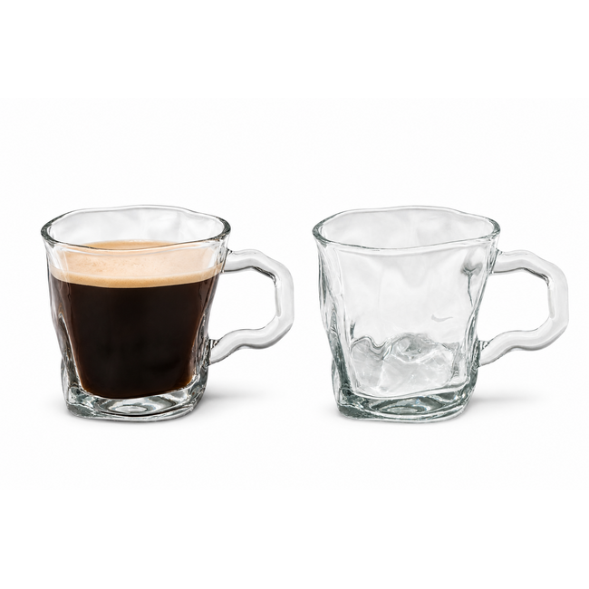 BAVARY 6 Wave Coffee & Tea Glasses | 150 ml