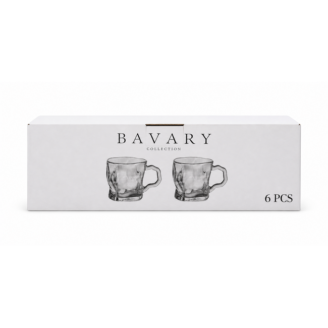 BAVARY 6 Wave Koffie- Theeglazen | 150ml