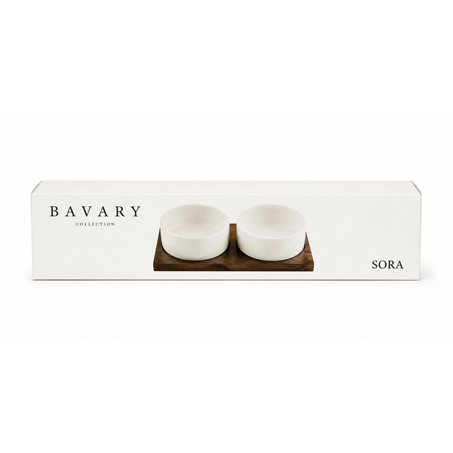BAVARY 3-Piece Sora Serving Set with Acacia Wood