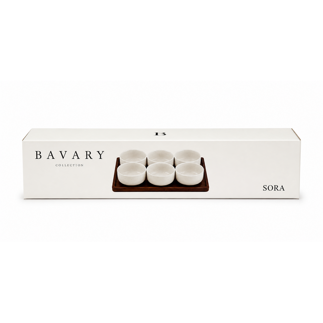 BAVARY 7-delig Sora Borrelset met Acaciahout
