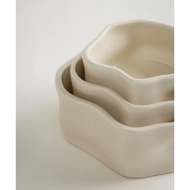 BAVARY 6-delig Nordic Snackkom | Beige | 10x5cm