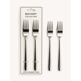 BAVARY 6-delig Dinnervork Set | Derya | 18/10 RVS INOX