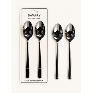 BAVARY 6-Piece Dinner Spoon Set | Derya | 18/10 Stainless Steel INOX